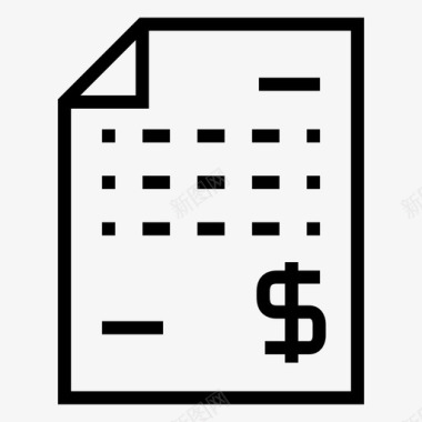 财务收据票据文件财务图标图标