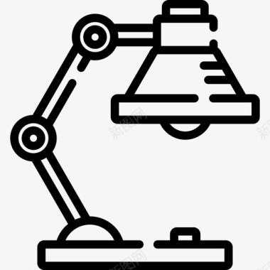 台灯矢量台灯喷漆工具8线性图标图标