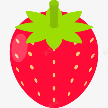 草莓草莓食品36扁平图标图标