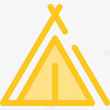 黄色闪电帐篷旅行19黄色图标图标
