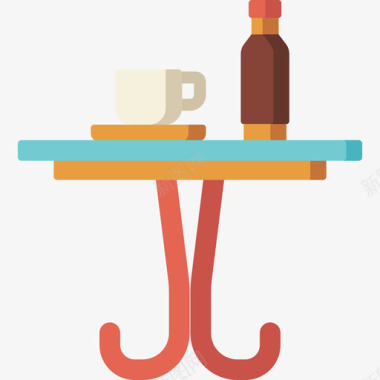 咖啡厅26号桌子平的图标图标