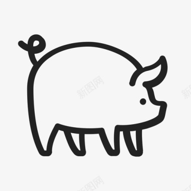 猪动物家畜图标图标