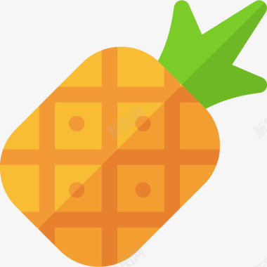 菠萝夏威夷2平坦图标图标