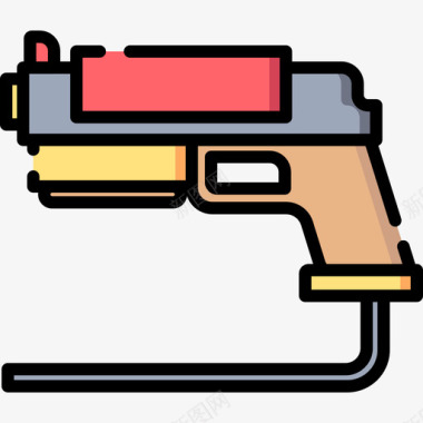射击游戏街机中心线性颜色图标图标