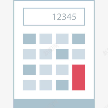 扁平科技金融计算器银行和金融12扁平图标图标