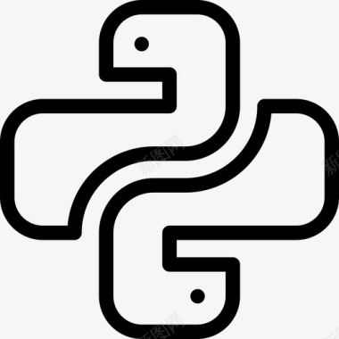 蛇类发育18线状图标图标