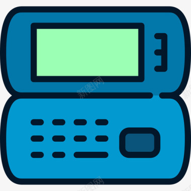 线型电话呼叫电话图标集2线型颜色图标