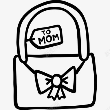 礼品袋母亲节11黑色图标图标