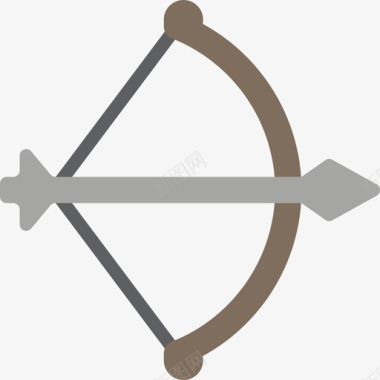 弓箭武器4扁平图标图标