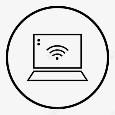 WiFi标志笔记本电脑通讯连接性图标图标