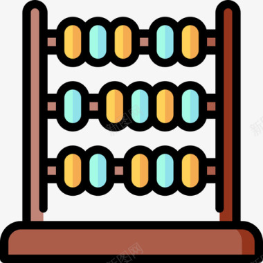 带小算盘算盘知识2线颜色图标图标