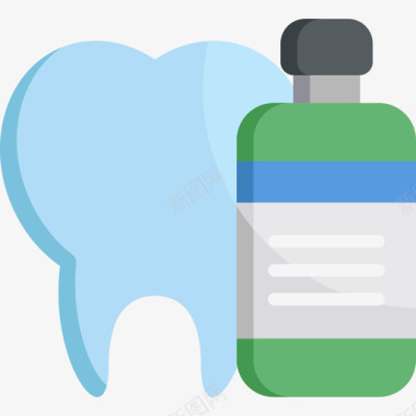 9S漱口水牙科护理9扁平图标图标