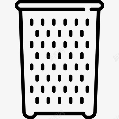 布质洗衣篮洗衣篮洗衣4次线性图标图标