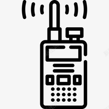 运动种类标志对讲机冒险运动8线性图标图标