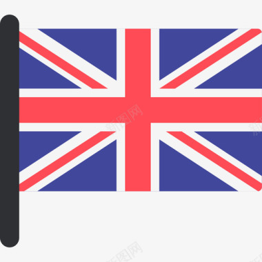 英国国际国旗5桅杆图标图标