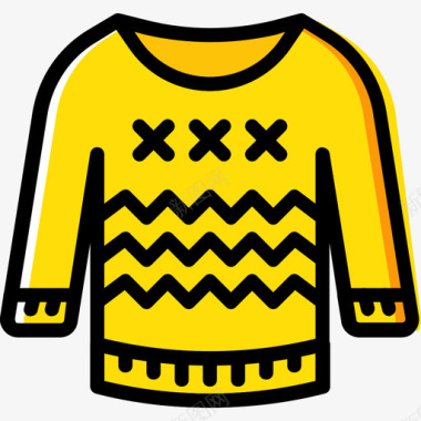 毛衣冬季黄色图标图标