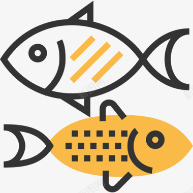 鱼快餐3黄影子图标图标