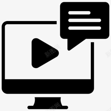 视频信息计算机数字营销图标图标