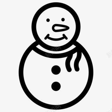 圣诞雪人雪人圣诞节冰冻图标图标