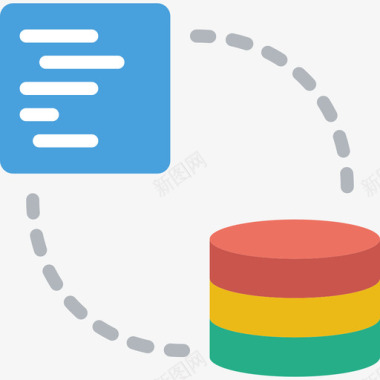 背景信息大数据数据库开发4平面图标图标