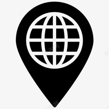 gps导航全球定位地图标记图标