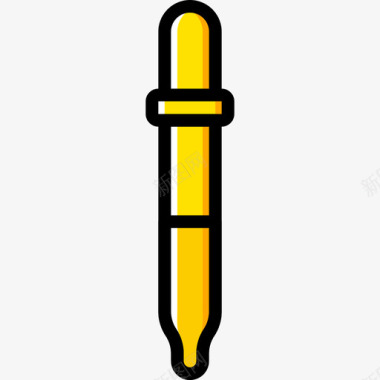 黄色灯泡滴管科学18黄色图标图标