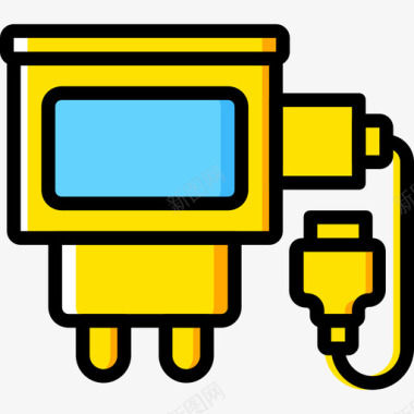 充电器连接器电缆4黄色图标图标