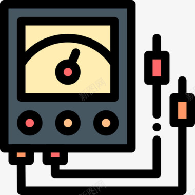 电压表电压表工业9线性颜色图标图标