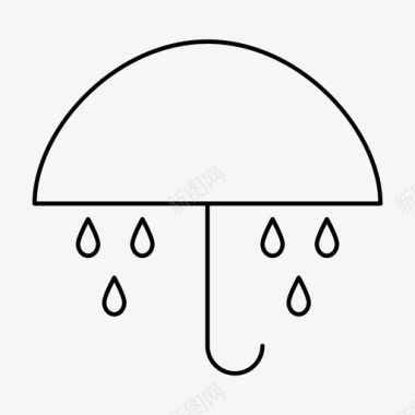 伞雨雨季图标图标