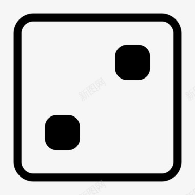 两个骰子游戏方块图标图标
