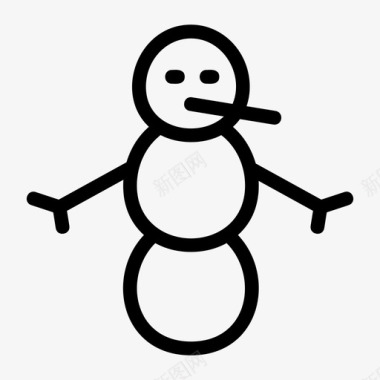 冬天的雪人雪人圣诞节装饰图标图标