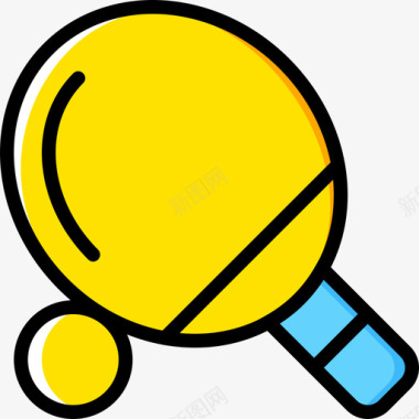 乒乓球运动47黄色图标图标