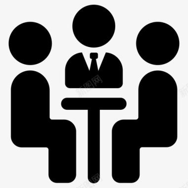 小组会议商务会议公司图标图标