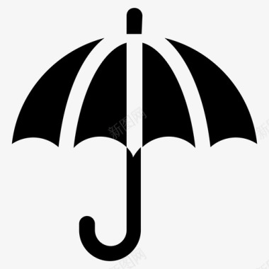 天气符号伞阳伞保护图标图标