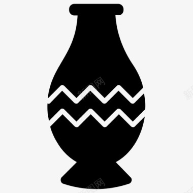 陶瓷瓶迷你陶瓷瓮陶瓮花瓶图标图标