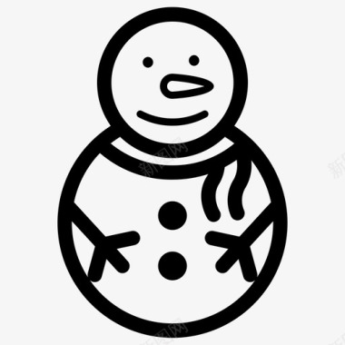 冬天的雪人雪人圣诞节冰冻图标图标