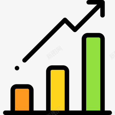 条形图创业新业务5线颜色图标图标