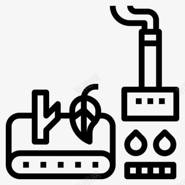 迷你图标概述生物质能树木木材生态概述图标图标