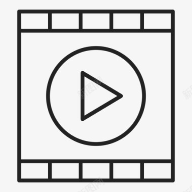 视频播放器电影音乐和多媒体图标图标
