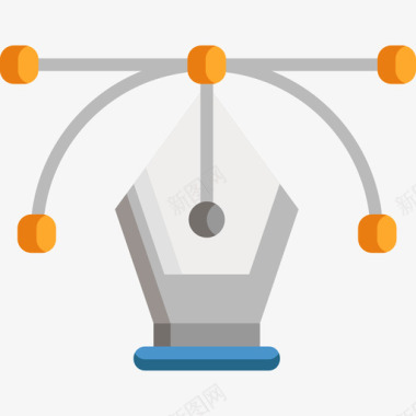 钢笔工具普通艺术4平面图标图标