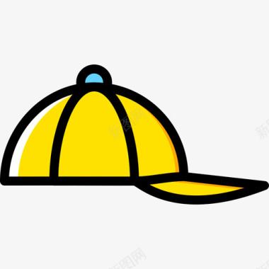 棒球帽运动47黄色图标图标