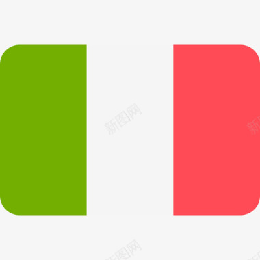 意大利国际国旗6圆形矩形图标图标
