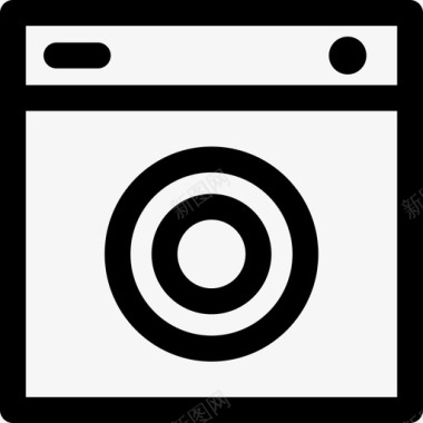 洗衣机洗衣机39号酒店线性图标图标