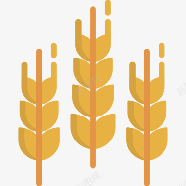 小麦农场5平坦图标图标