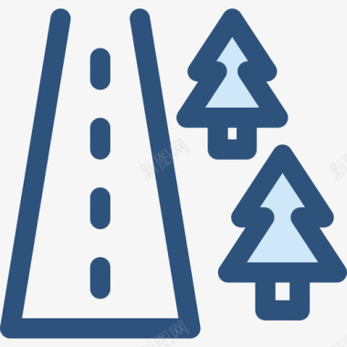 道路景观9蓝色图标图标