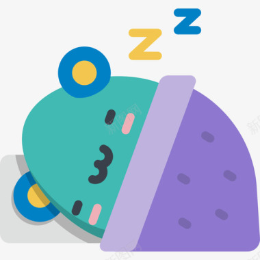 睡觉表情17平淡图标图标