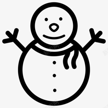 雪人圣诞节冰冻图标图标