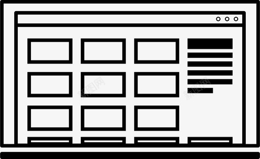网站布局网页图形笔记本电脑图标图标
