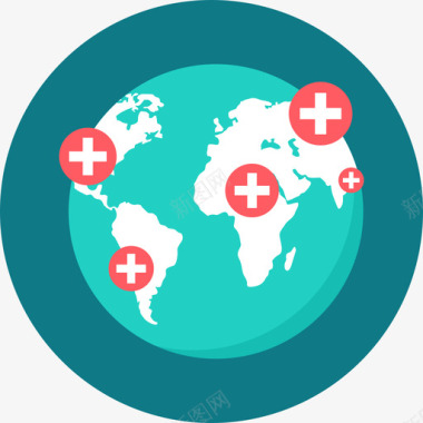 保健和医疗全球医疗33扁平图标图标