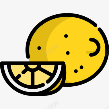 柠檬夏季食品饮料原色图标图标